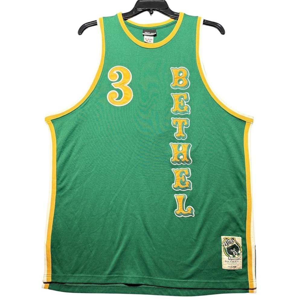 Reebok Allen Iverson Bethel High School Jersey Men XL Green Basketball Throwback